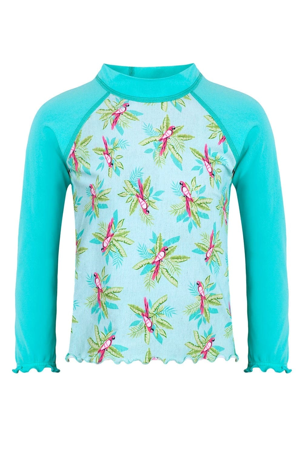 Parrot Blue Long Sleeve Suntop