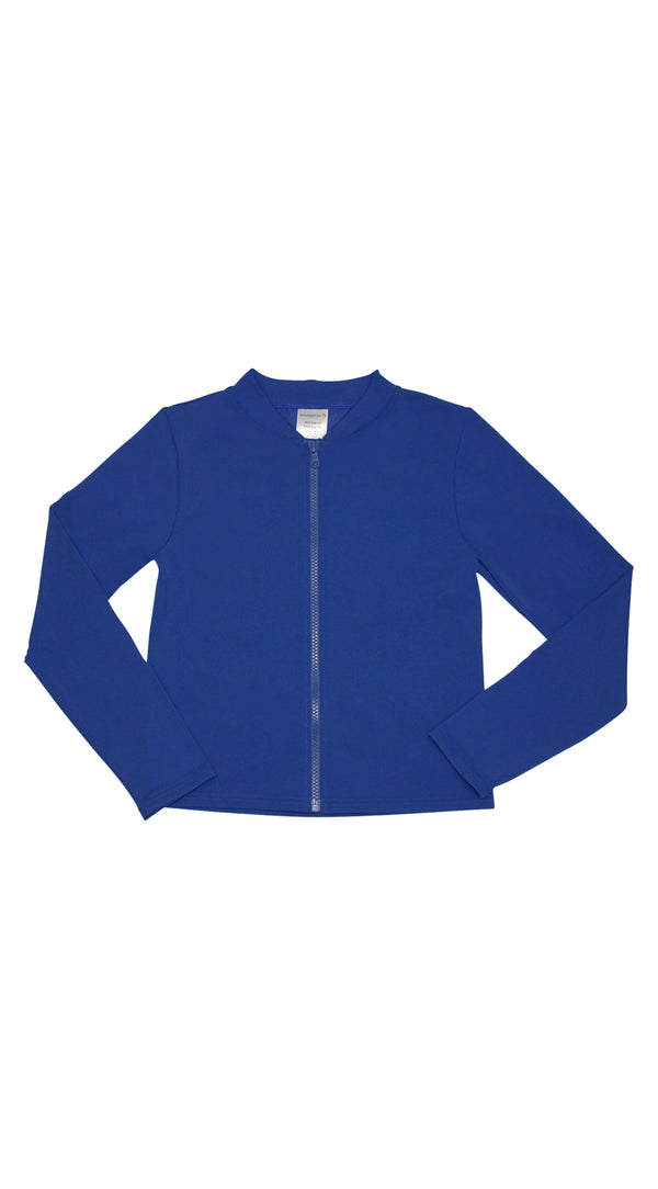 Zip Up Long Sleeve Suntop - Blue