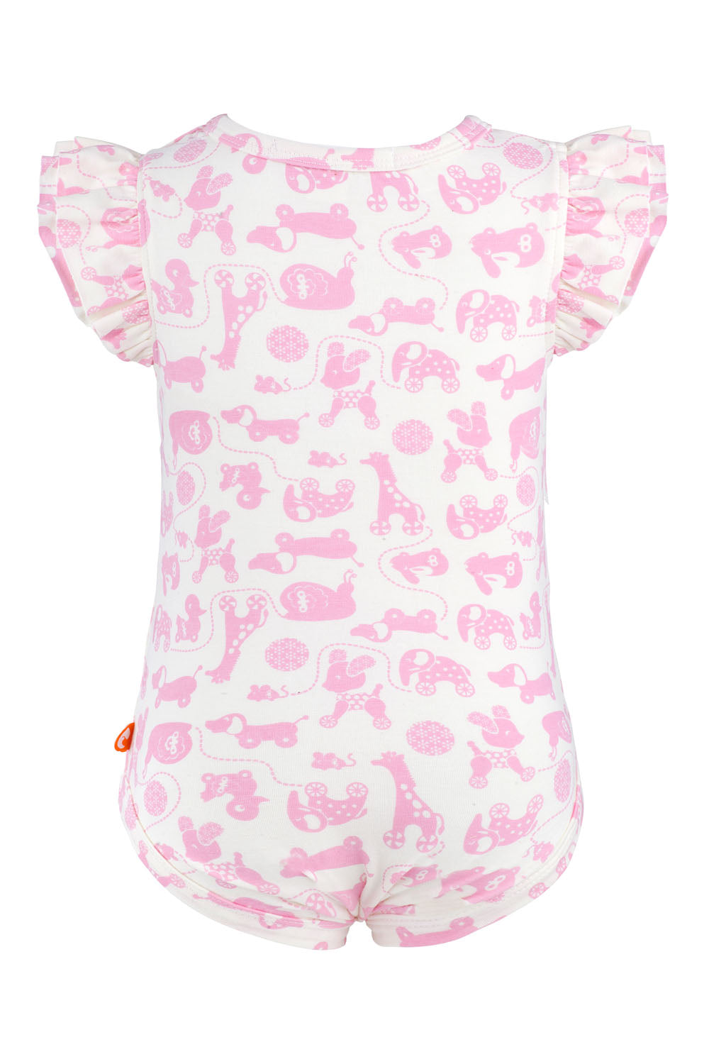 Milk Cotton Frill Sleeve Jumpsuit  - Pink Vintage Toy