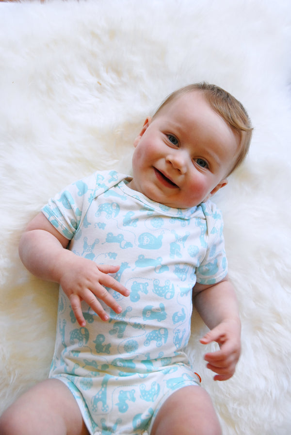 Milk Cotton Mini Me Jumpsuit - Mint Vintage Toy